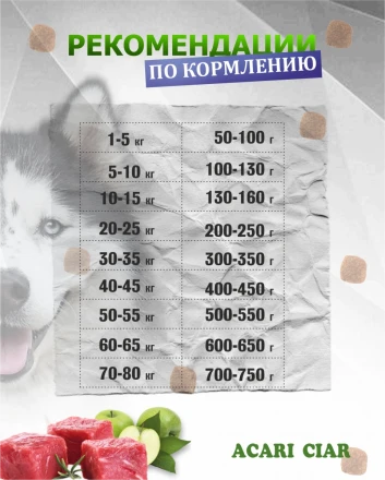 Acari Ciar Aurora Lite телятина без рыбы 15 кг 
